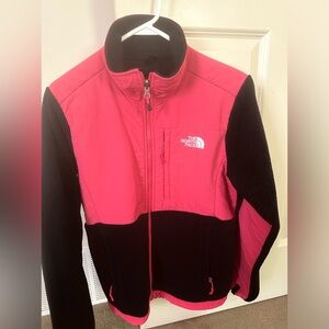 Medium Northface Denali Black and Pink